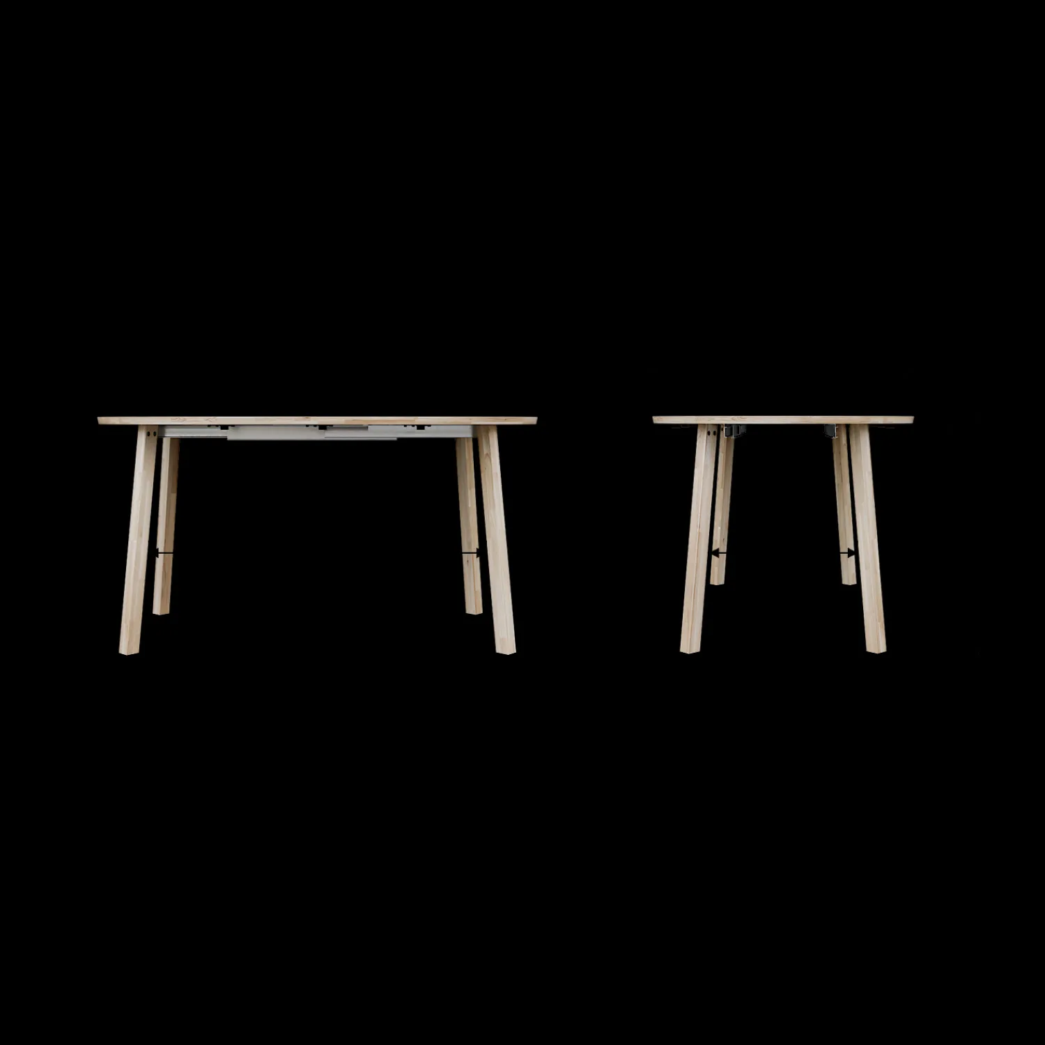 Houten Eettafels|Ronde Eettafels-WOOOD Lange Jan Eettafel Blacknight