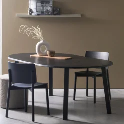 Houten Eettafels|Ronde Eettafels-WOOOD Lange Jan Eettafel Blacknight
