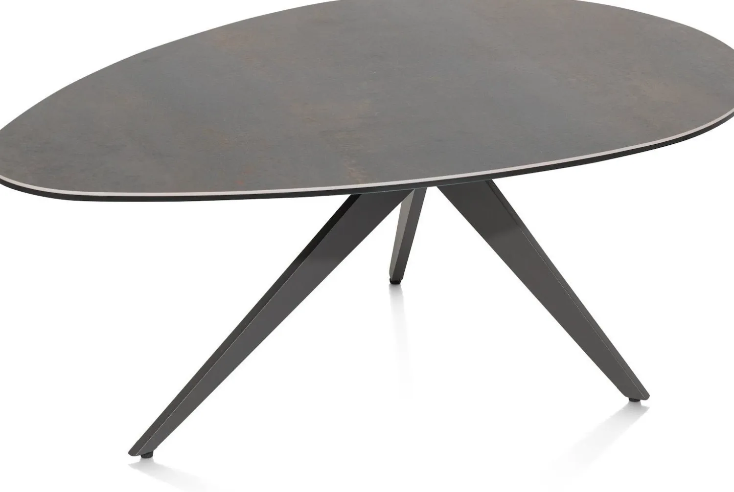 Ovale Salontafels-Henders en Hazel Lazio Salontafel Antraciet