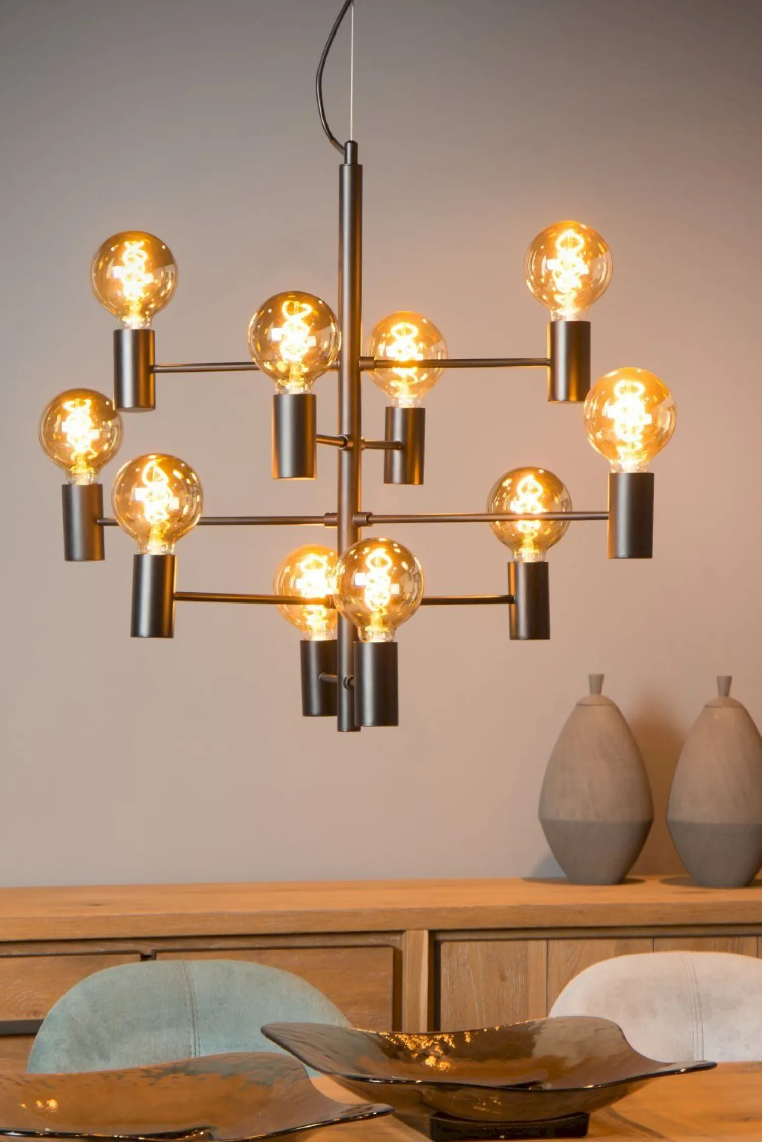 Hanglampen|Hanglampen-Lucide Leanne Hanglamp Zwart