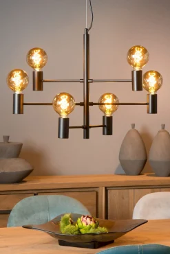 Hanglampen|Hanglampen-Lucide Leanne Hanglamp Zwart