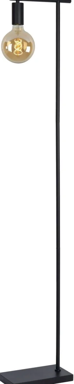 Industriële Vloerlampen|Vloerlampen-Lucide Leanne Vloerlamp Zwart