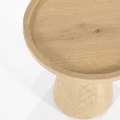 Ronde Bijzettafels-Eleonora Leia Bijzettafel Naturel