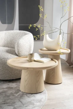 Ronde Salontafels-Eleonora Leia Salontafel Naturel