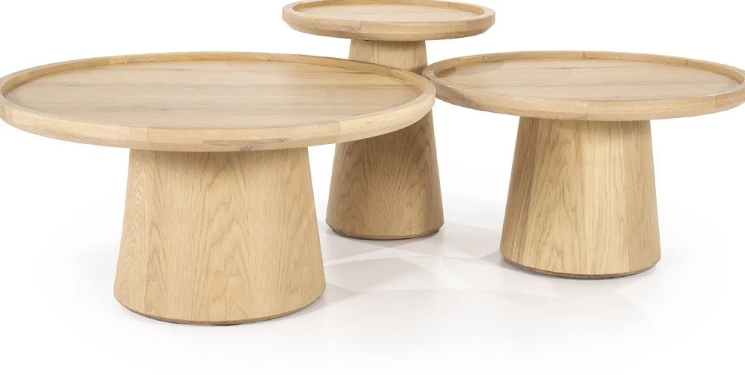 Ronde Salontafels-Eleonora Leia Salontafel Naturel