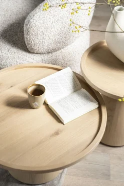 Ronde Salontafels-Eleonora Leia Salontafel Naturel