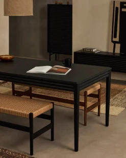 Houten Eettafels-Kave Home Lenon Eettafel Zwart