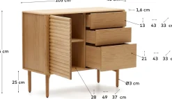 Dressoirs-Kave Home Lenon Dressoir Naturel