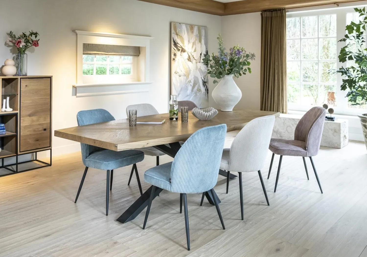 Eetkamerstoelen Zonder Armleuning-Henders en Hazel Leonidas Eetkamerstoel Charcoal