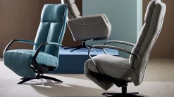 Draaifauteuils|Relaxfauteuils-Trendhopper Lerum Fauteuil Grey, Petrol