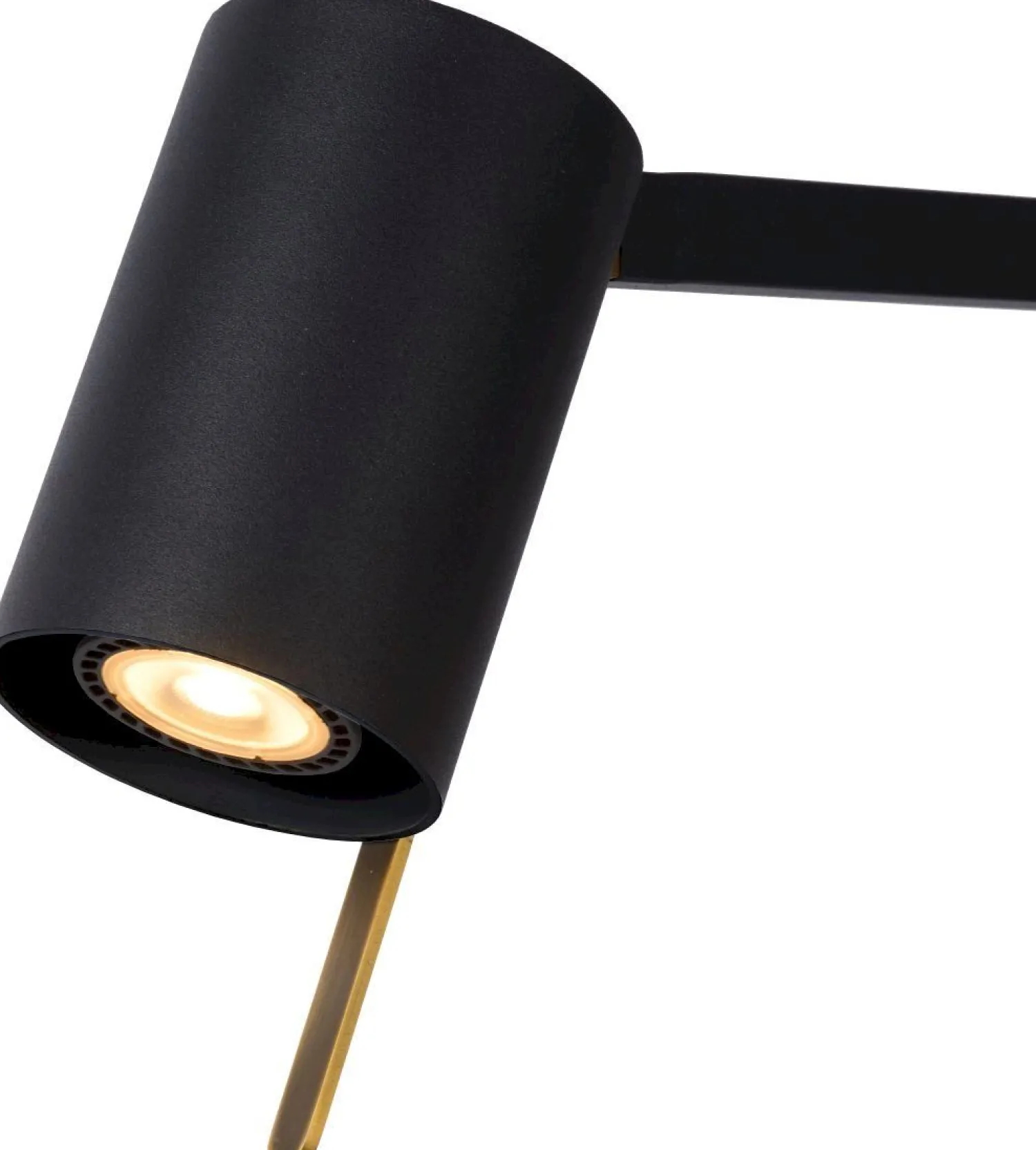 Moderne Tafellampen|Tafellampen-Lucide Lesley Tafellamp Zwart