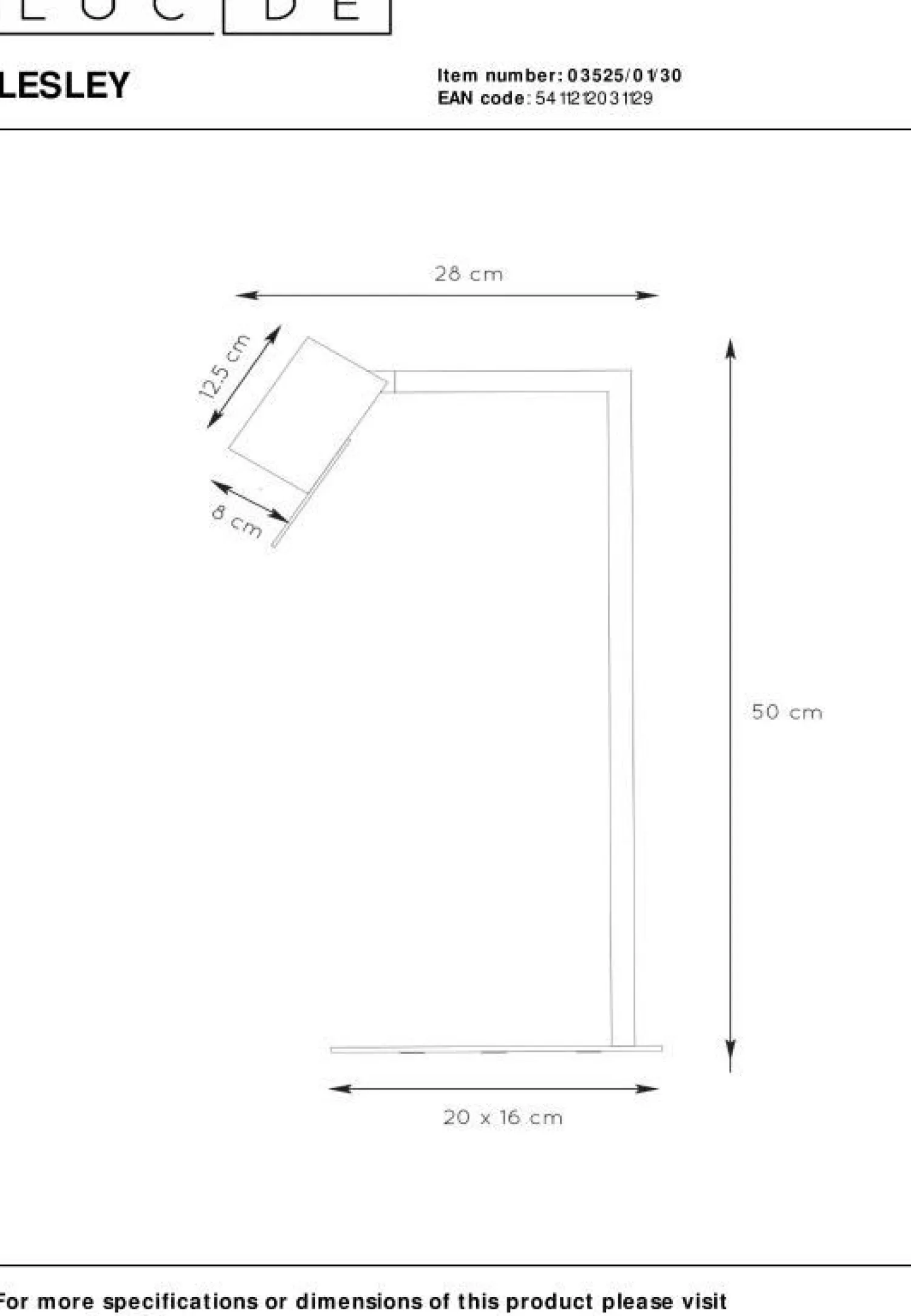 Moderne Tafellampen|Tafellampen-Lucide Lesley Tafellamp Zwart