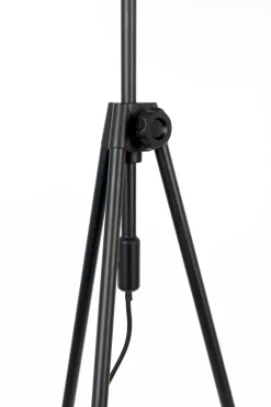 Industriële Vloerlampen|Vloerlampen-Zuiver Lesley Vloerlamp Black
