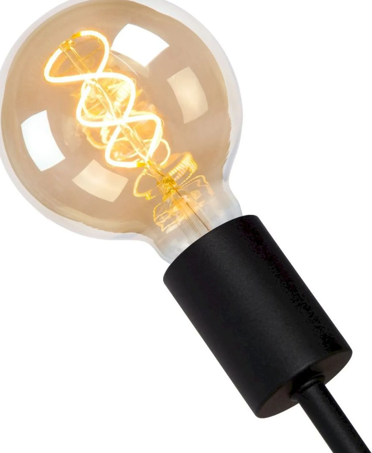 Industriële Hanglampen|Industriële Hanglampen-Lucide Lester Hanglamp Zwart