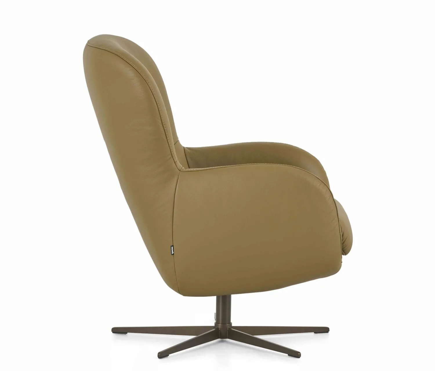 Leren Fauteuils|Draaifauteuils-Montèl Levi Hoog Fauteuil Forest