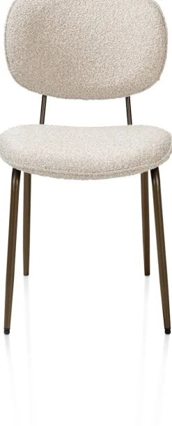 Eetkamerstoelen Zonder Armleuning-XOOON Lexi Cloudy Eetkamerstoel Beige