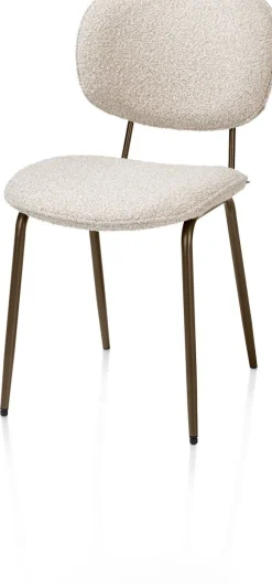 Eetkamerstoelen Zonder Armleuning-XOOON Lexi Cloudy Eetkamerstoel Beige