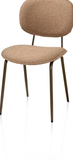 Eetkamerstoelen Zonder Armleuning-XOOON Lexi Cloudy Eetkamerstoel Okergeel