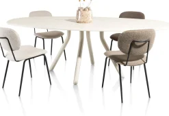 Eetkamerstoelen Zonder Armleuning-XOOON Lexi Ponti Eetkamerstoel Lichtbruin
