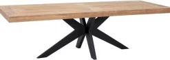 Houten Eettafels|Rechthoekige Eettafels-DTP Home Lincoln Eettafel Bruin, Zwart