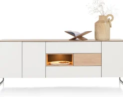 Dressoirs-XOOON Lindfield Dressoir Wit, Naturel