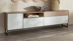 Tv-Meubels-XOOON Lindfield Lowboard Wit, Naturel