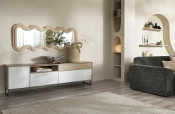 Tv-Meubels-XOOON Lindfield Lowboard Wit, Naturel