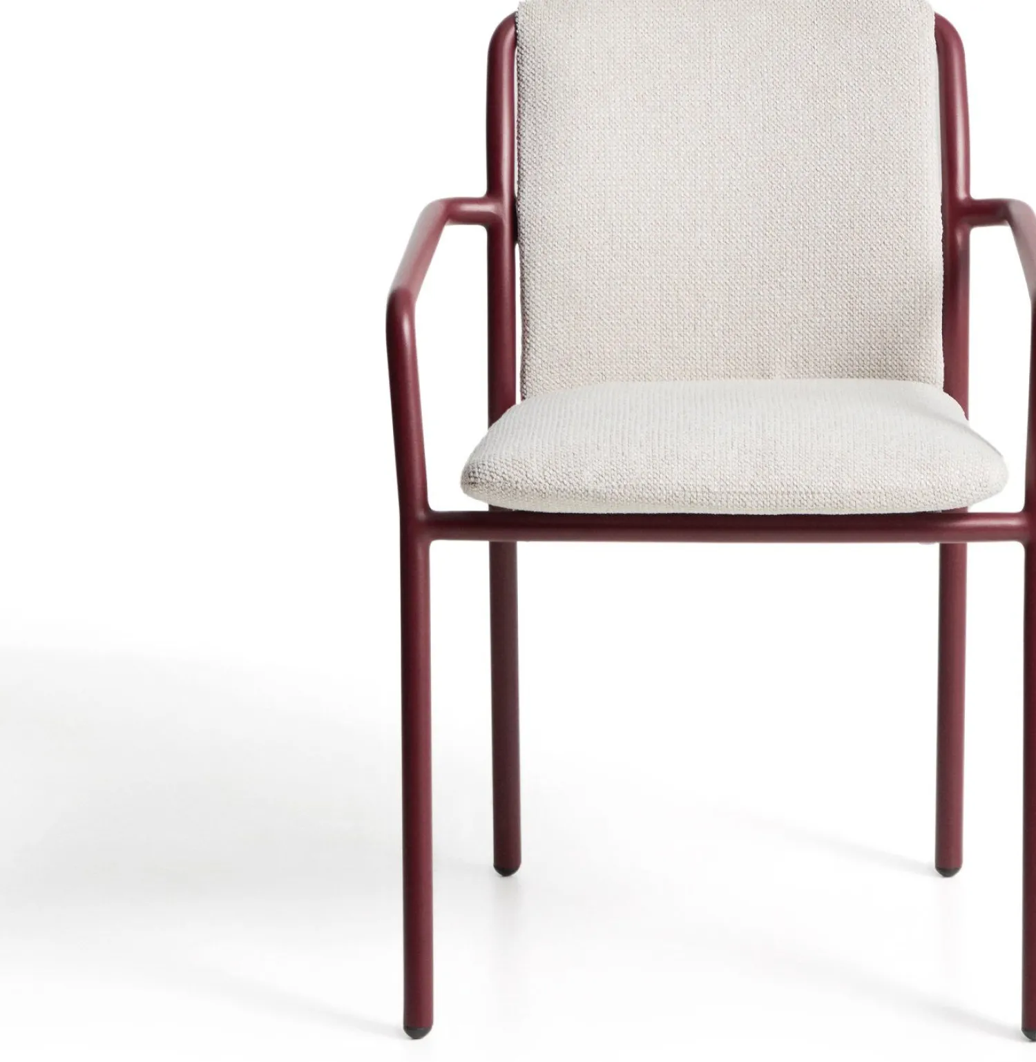 Tuinstoelen-Kave Home Linosa Tuinstoel Donkerrood, Beige