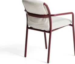 Tuinstoelen-Kave Home Linosa Tuinstoel Donkerrood, Beige