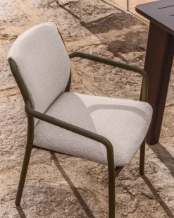 Tuinstoelen-Kave Home Linosa Tuinstoel Groen, Beige
