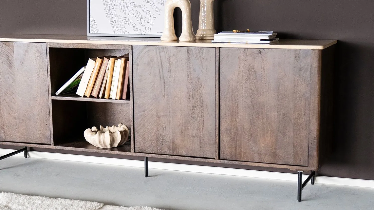 Dressoirs-Eleonora Lio Dressoir Bruin