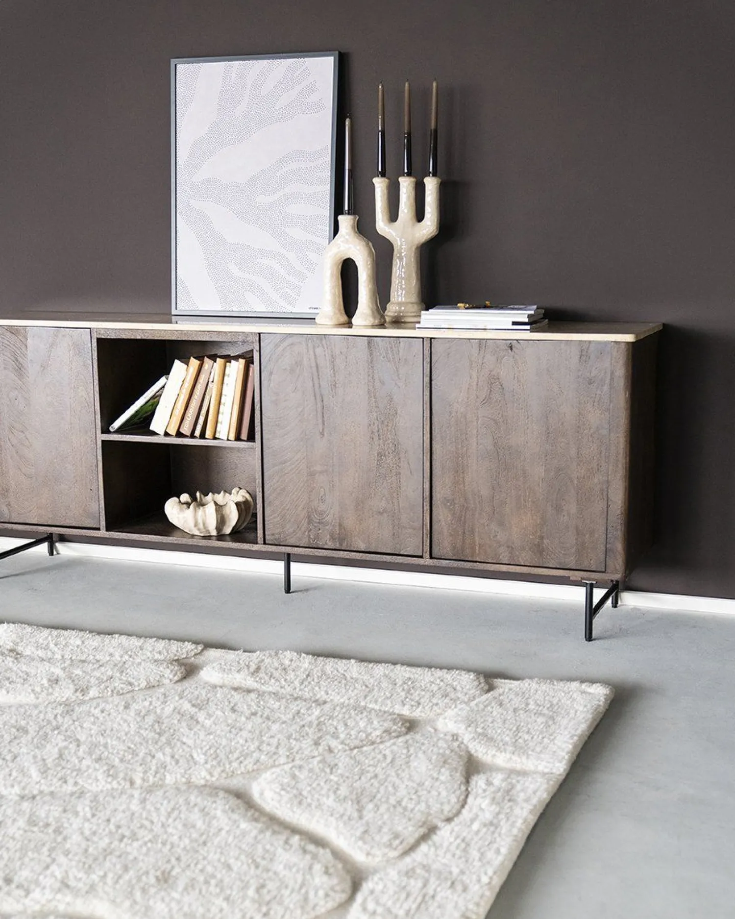 Dressoirs-Eleonora Lio Dressoir Bruin