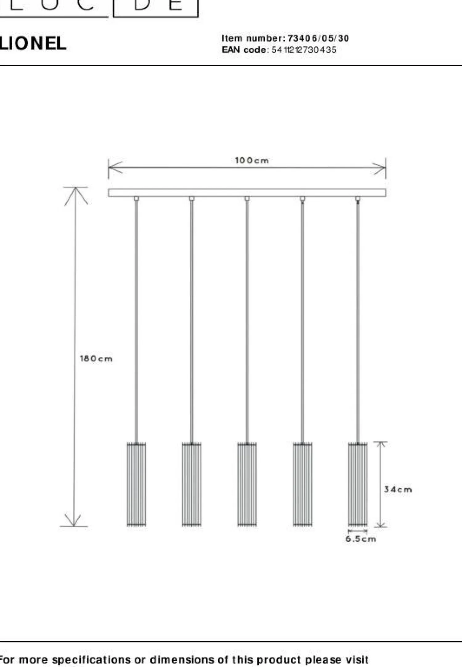 Industriële Hanglampen|Industriële Hanglampen-Lucide Lionel Hanglamp Zwart