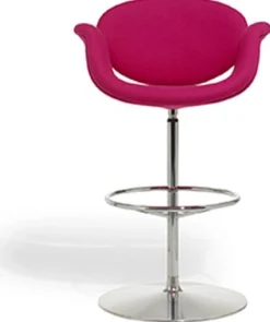 Stoffen Barkrukken|Barkrukken Met Armleuning-Artifort Little Tulip Barstoel Wit