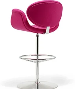 Stoffen Barkrukken|Barkrukken Met Armleuning-Artifort Little Tulip Barstoel Wit