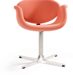 Design Stoelen|Eetkamerstoelen Met Armleuning-Artifort Little Tulip Eetkamerstoel Oranje