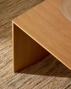 Houten Bijzettafels-Kave Home Litto Bijzettafel Lichtbruin