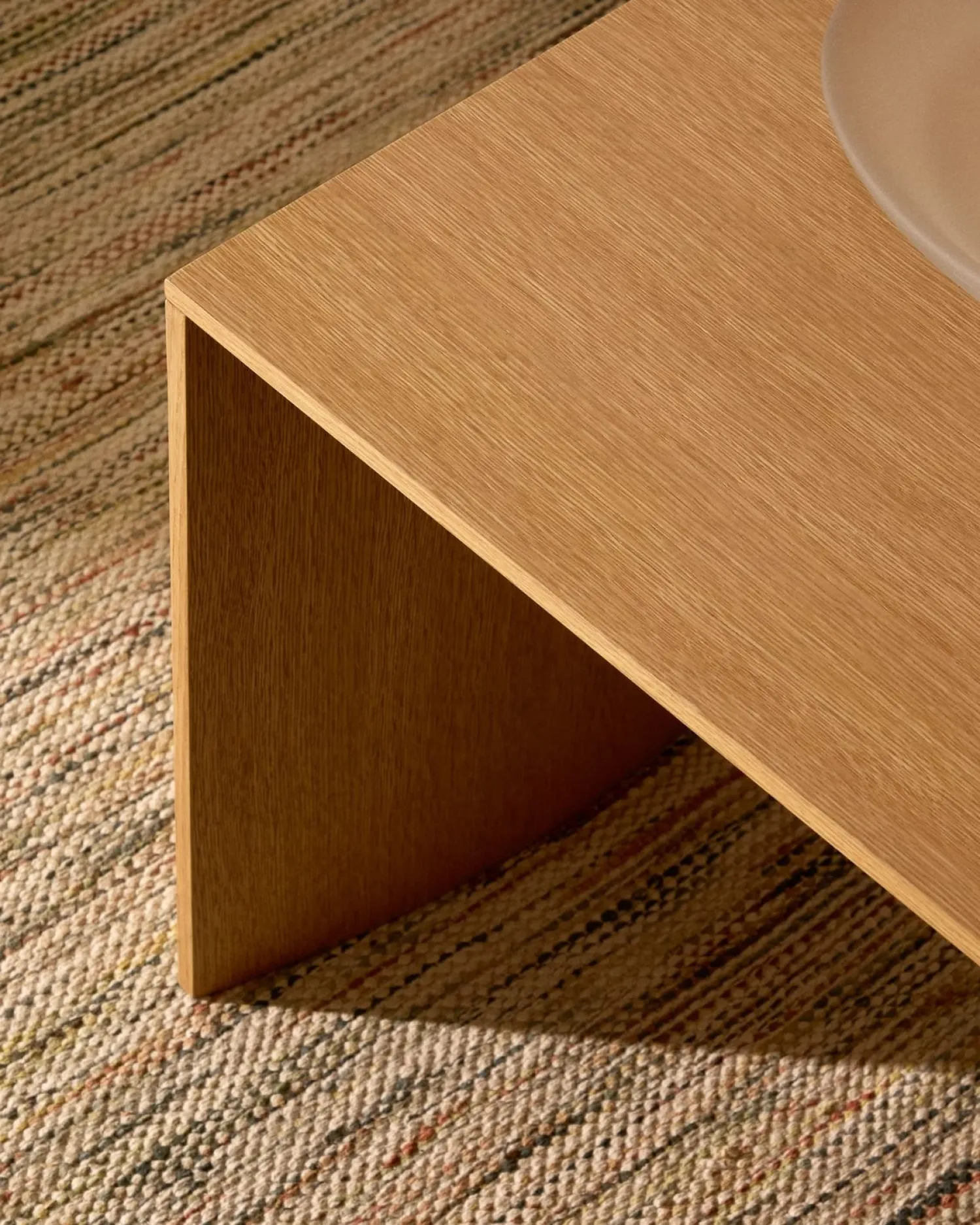 Houten Bijzettafels-Kave Home Litto Bijzettafel Lichtbruin