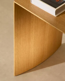 Houten Bijzettafels-Kave Home Litto Bijzettafel Lichtbruin