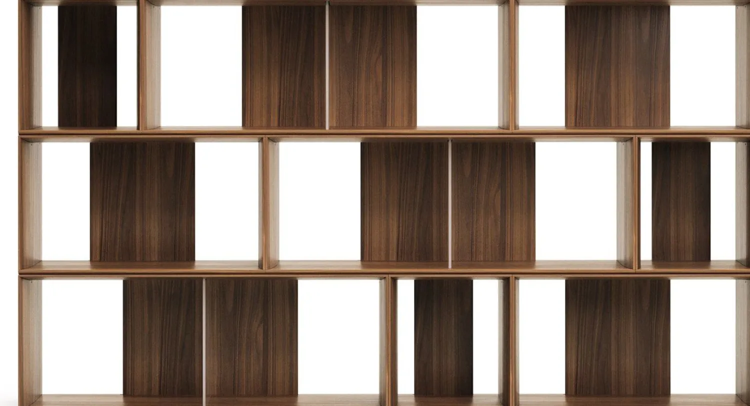 Vakkenkasten|Vakkenkasten-Kave Home Litto Modulaire kast Donkerbruin