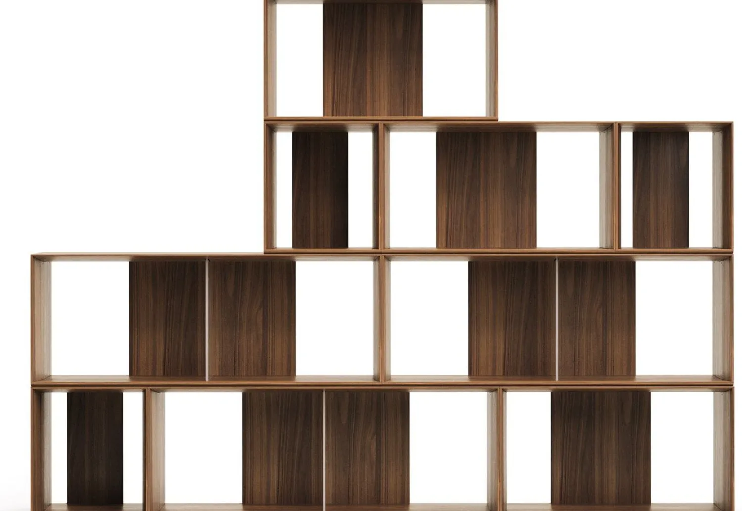 Vakkenkasten|Vakkenkasten-Kave Home Litto Modulaire kast Donkerbruin