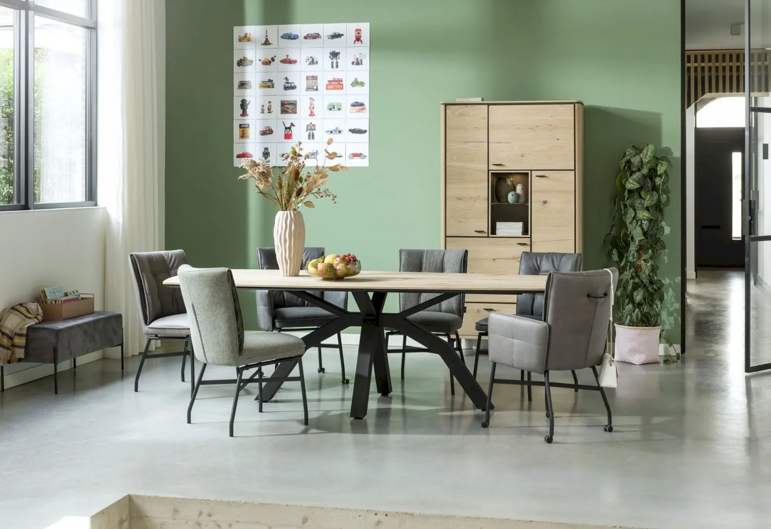 Houten Eettafels-Henders en Hazel Livada 220 Eettafel Naturel Lacquered