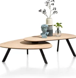 Houten Salontafels-Henders en Hazel Livada Salontafelset Natural