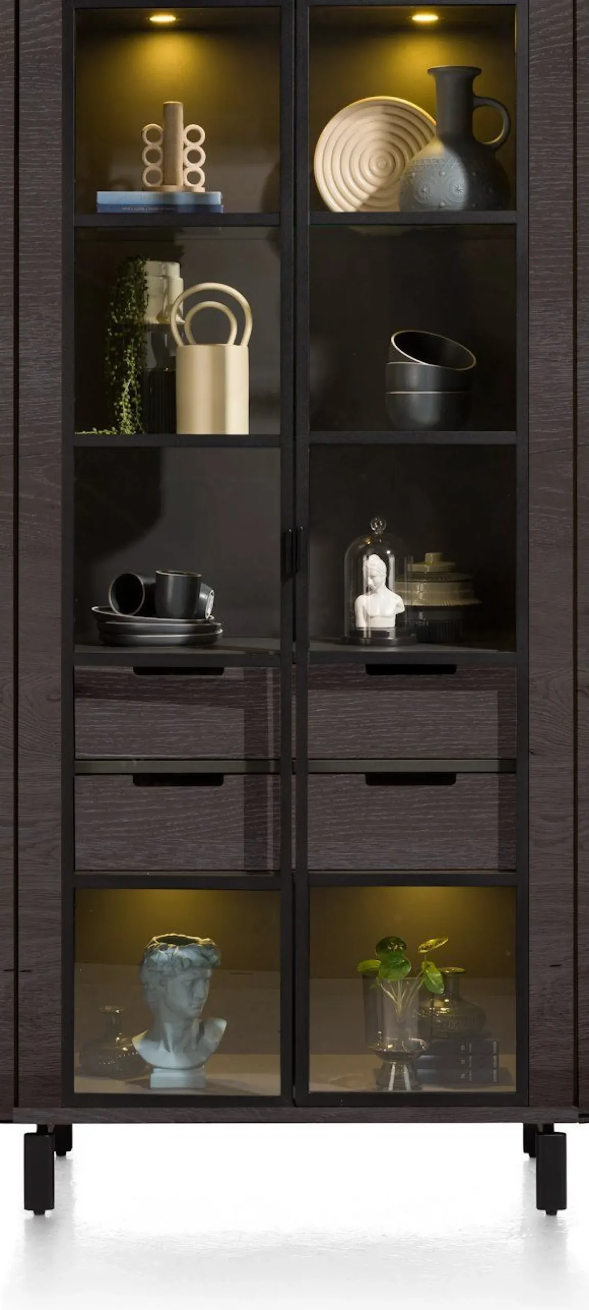 Vitrinekasten-Henders en Hazel Livada Vitrinekast Onyx