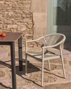 Tuinstoelen-Kave Home Livadia Tuinstoel Ecru