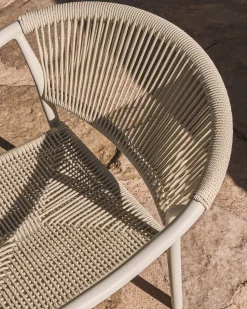 Tuinstoelen-Kave Home Livadia Tuinstoel Ecru