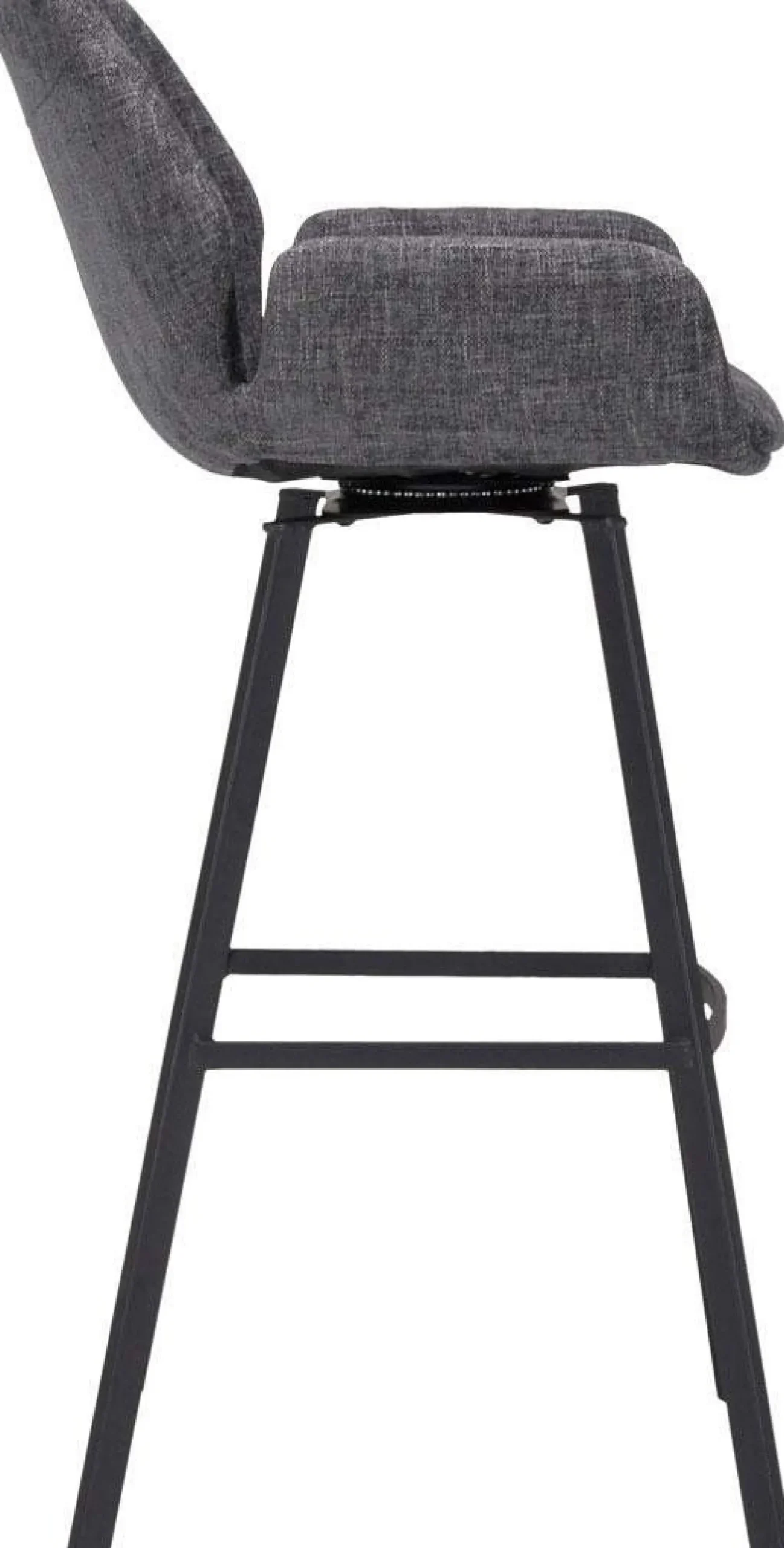 Stoffen Barkrukken|Barkrukken Met Armleuning-Trendhopper Lizz Hoog Barkruk Dark Grey