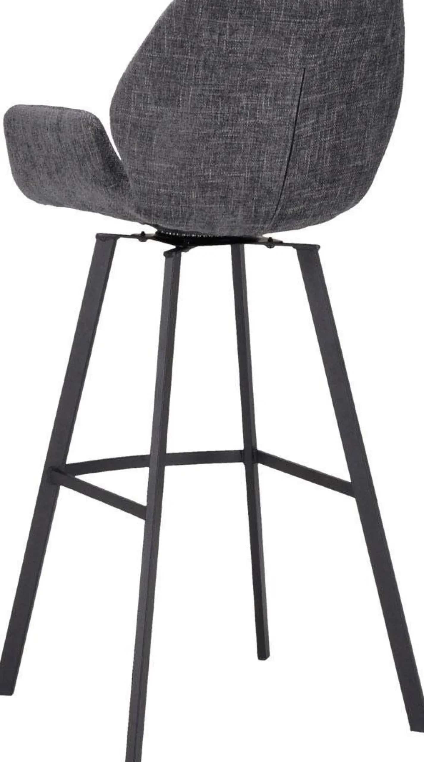 Stoffen Barkrukken|Barkrukken Met Armleuning-Trendhopper Lizz Hoog Barkruk Dark Grey