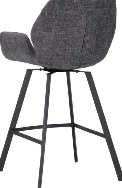 Stoffen Barkrukken|Barkrukken Met Armleuning-Trendhopper Lizz Laag Barkruk Dark Grey