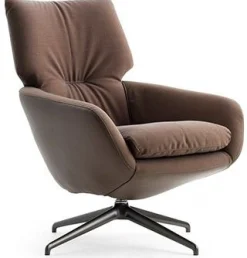 Design Fauteuils|Oorfauteuils-Leolux Lloyd Fauteuil grijs